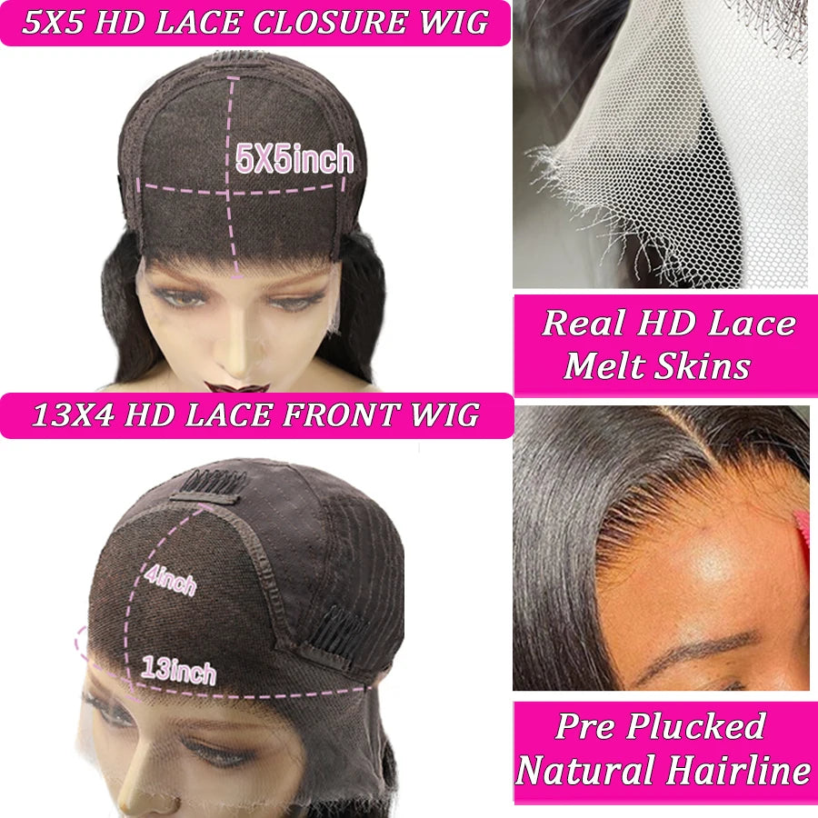 Short SENSE Wow Angel Short Straight Bob Wigs 13x4 Lace Front Human Hair Wigs 1B30# Highlight PrePlucked 5x5 HD Lace Closure Wigs for Woman