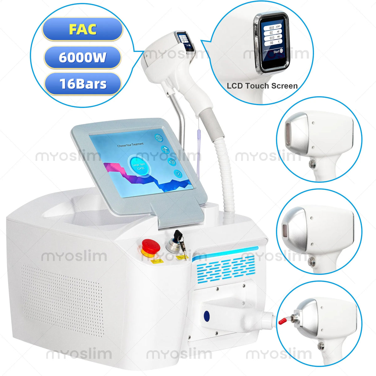 Professional Portable Salon Painless Diode Laser Hair Removal Machine 808nm 1064nm 755nm Triple Wavelength for Business
