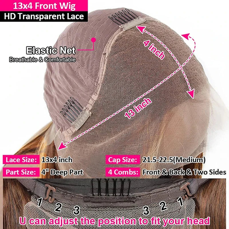 Short SENSE Short Women's Ombre Highlight Wigs Bob Human Hair Wig Hd Lace Body Wave Lace Front Wig Glueless Brazilian Wigs On Sale For Women