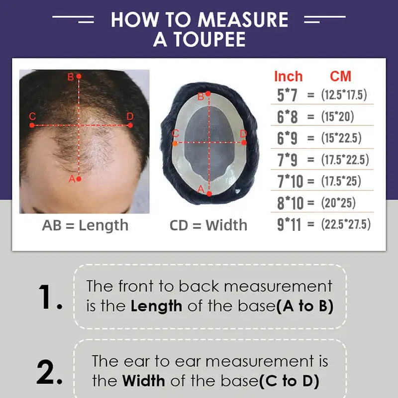 MEN'S SENSE BEAUTY Clearance Double Knotted Silicone Microskin Toupee Men Male Hair Prosthesis 100%Natural Human Hair Men's Wig Capillary Prothesis