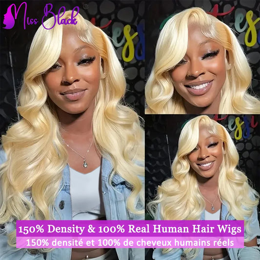 Lace wigs 613 Blonde Hair Weave Body Wave 13x4 HD Transparent Lace Frontal Wigs 34 Inch Brazilian Remy Wigs 150% Density For Fashion Woman