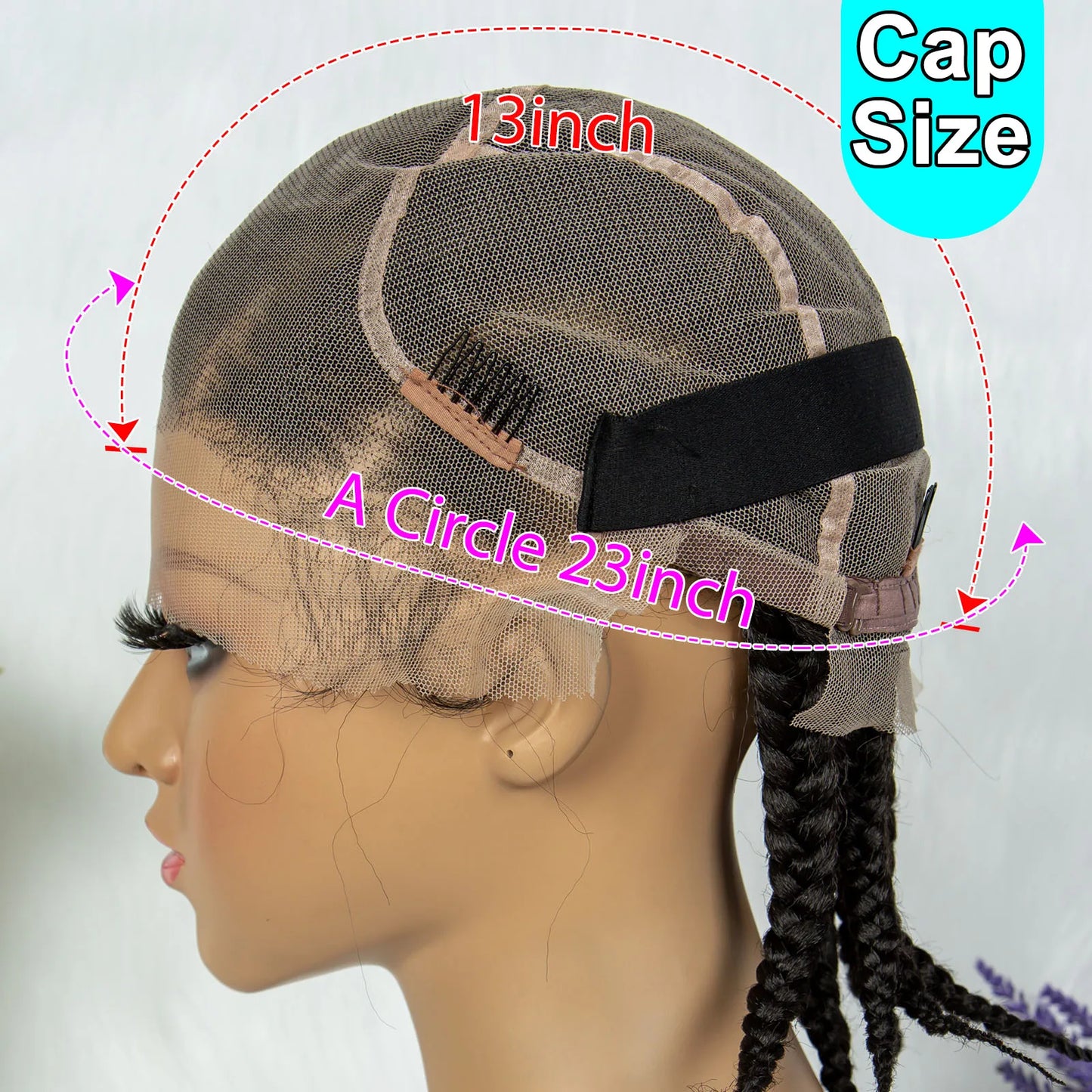 Braids SENSE KIMA Full Lace Cornrow Box Braided Wig Synthetic Lace Front Wigs for Africa Women Men Braids Wig with Baby Hair Braiding Wigs