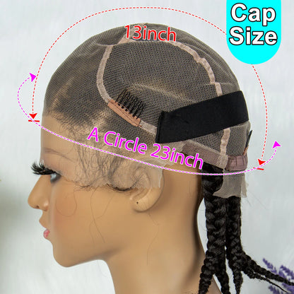 Braids SENSE KIMA Full Lace Cornrow Box Braided Wig Synthetic Lace Front Wigs for Africa Women Men Braids Wig with Baby Hair Braiding Wigs