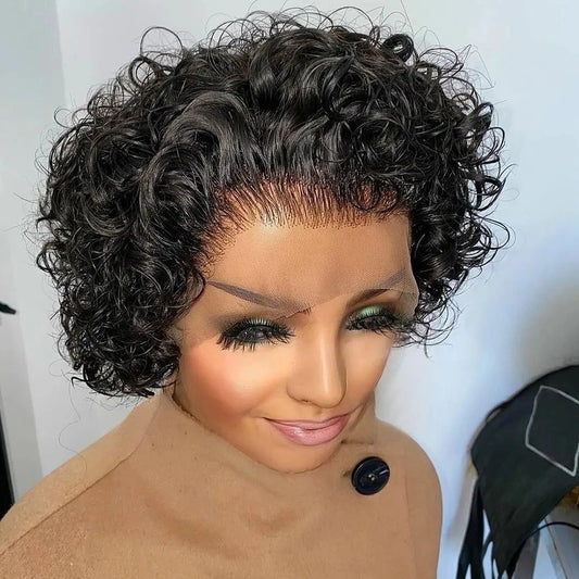 Short SENSE Pixie Cut Wig Human Hair 13x1 Lace Frontal Wigs Human Hair Short Bob Human Hair Wigs For Black Women Lace Front Human Hair Wig