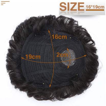 MEN'S SENSE BEAUTY S-noilite Men Toupee 16x19cm Human Hair Replacement System 4Inch Men's Capillary Prothesis Male Hair Wig Clip In Hair Extensions