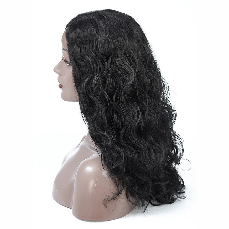 Lace wigs Yihan Synthetic Front Lace Wig Body Wave High Temperature Heat Resistant Fiber Half Machine Weave Replacement Wig For Women