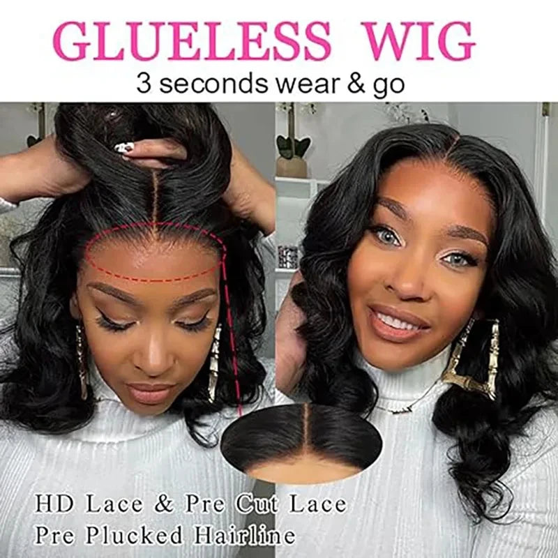 Short SENSE Brazilian Body Wave Short Bob Wigs 13x4 Transparent Lace Front Wig Human Hair Wigs Loose Body Wave Wig For Black Women 180%