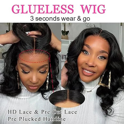 Short SENSE Brazilian Body Wave Short Bob Wigs 13x4 Transparent Lace Front Wig Human Hair Wigs Loose Body Wave Wig For Black Women 180%