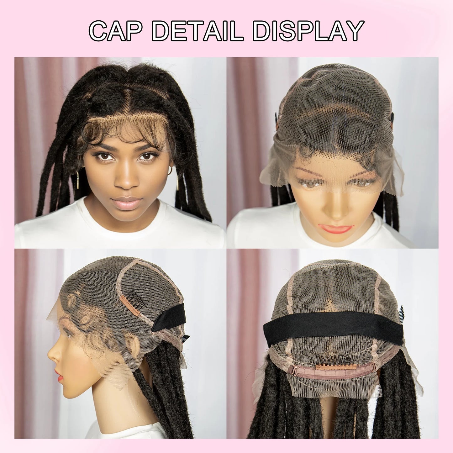 Braids SENSE 60 Inches Full Lace Synthetic Braided Wigs Lace Wigs Dreadlock Wigs for Black Women Crochet Wigs Faus Locs Braided Wigs