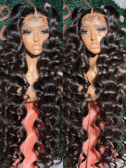 Lace wigs Loose Deep Water Wave Lace Front Human Hair Wig Brazilian Nature Wave Glueless Human Hair 13x6 HD Lace Frontal Wig For Women