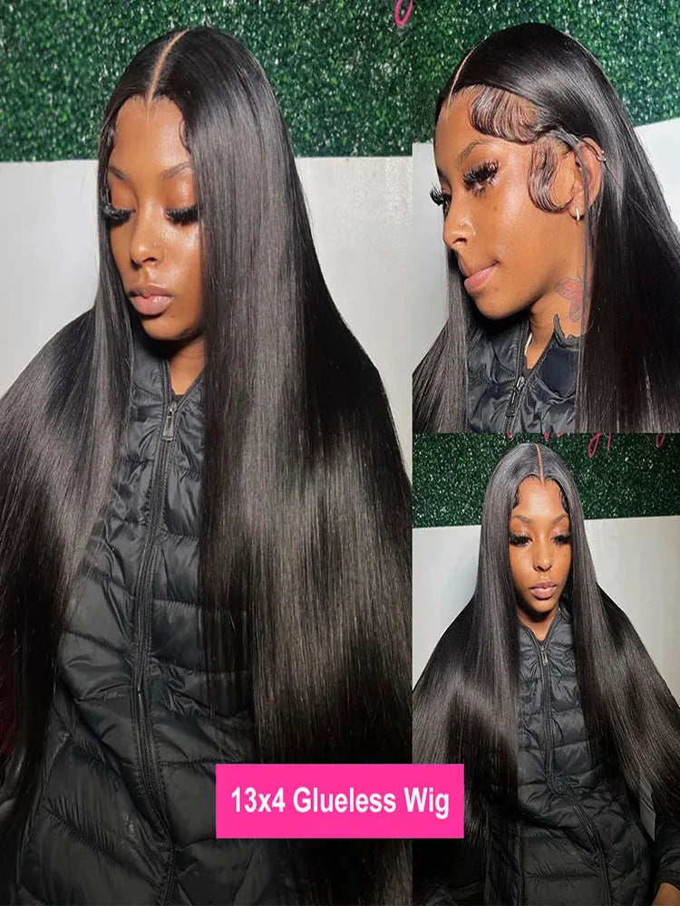 Lace wigs Glueless Wig Human Hair Ready To Wear Straight Hd Lace Frontal Wig 7x5 Frontal Human Hair Hair Clip 250 Density Human Hair Wigs