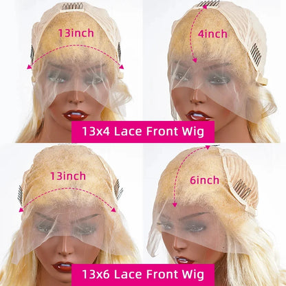 Short SENSE 13x4  613 Blonde BOB Ombre Lace Fornt Wig Short Straight Bob Braizilian Human Hair Wigs  Transparent Lace Frontal Wig Preplucked