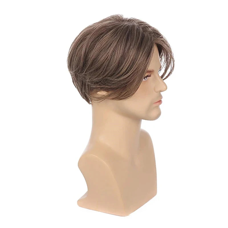 MEN'S SENSE BEAUTY HAIRJOY Short Straight Synthetic Hair Side Part Wigs for Men Halloween Wig