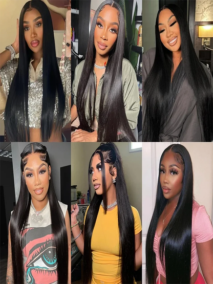 Lace wigs Glueless Wig Human Hair Ready To Wear Straight Hd Lace Frontal Wig 7x5 Frontal Human Hair Hair Clip 250 Density Human Hair Wigs