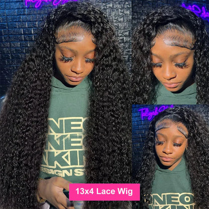 Lace wigs Deep Wave Brazilian 4x4 13x6 HD Lace Frontal Human Hair Wig 360 HD Transparent Lace Wigs Pre Plucked Lace Closure Wigs For Women