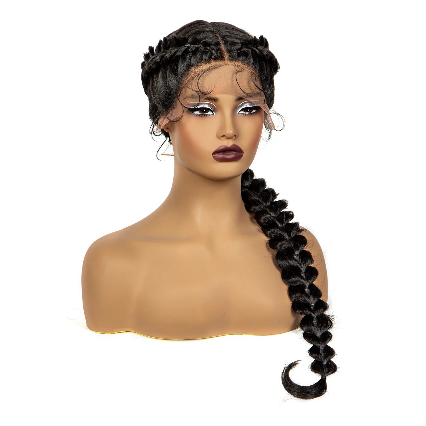 Braids SENSE Handmade Twist Braided Wigs Synthetic Lace Front Knotelss Braided Lace Wigs Natural Braidis Wigs with Baby Hair for Black Women