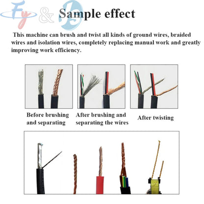 Automatic Wire Brushing Twisting Machine Shielded Wire Braided Wire Stranding Machine for Cable Harness Processing