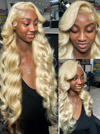 Lace wigs Brazilian Body Wave Glueless 13x6 13x4 Lace Front Human Hair Wig 40 Inch 613 Blonde HD Transparent Lace Frontal Wig For Women