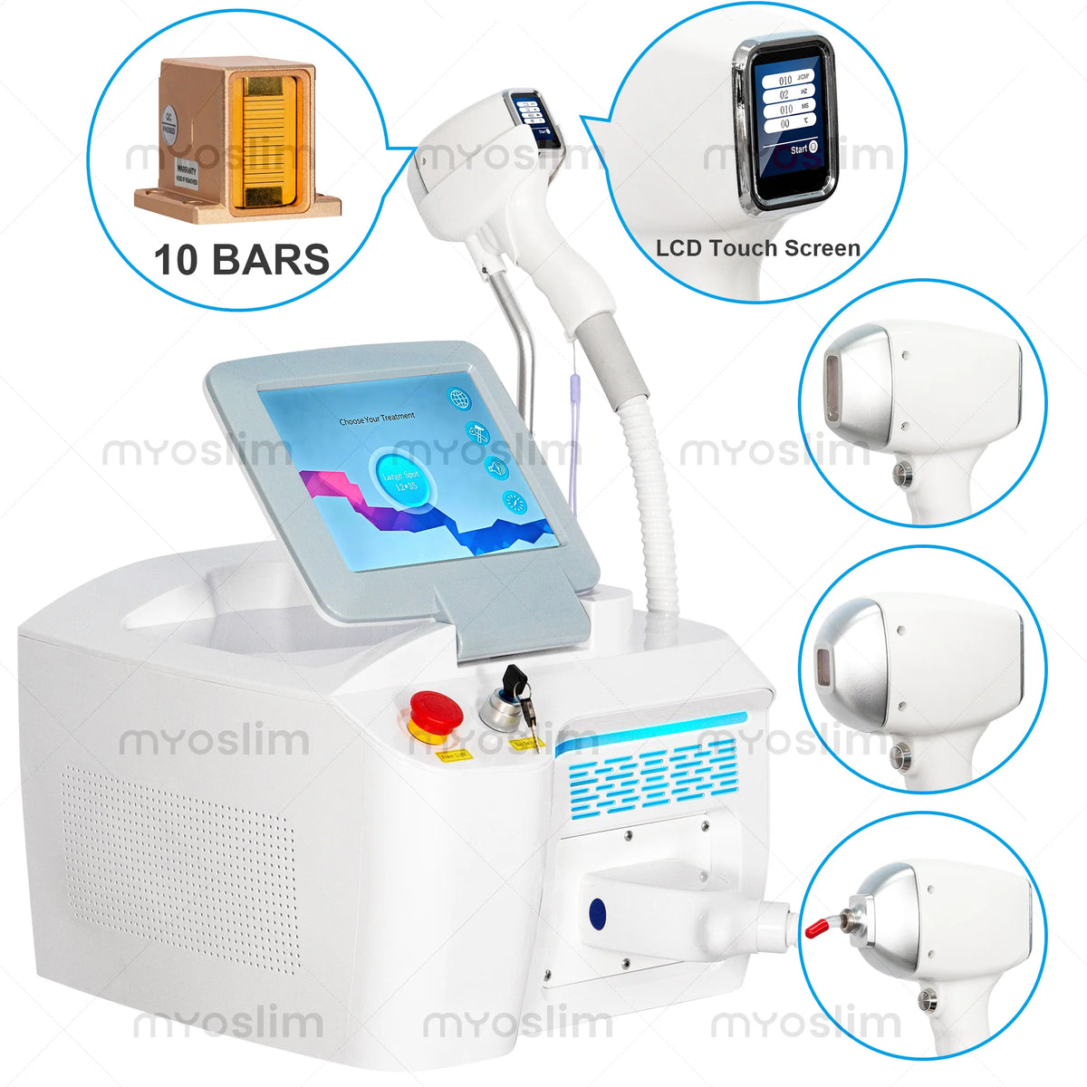 Professional Portable Salon Painless Diode Laser Hair Removal Machine 808nm 1064nm 755nm Triple Wavelength for Business