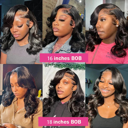 Lace wigs Body Wave Short Bob Wig Human Hair 100% for Black Women 13x4 Lace Front 180 Density Pre Plucked Brazilian Natural Weave Wig