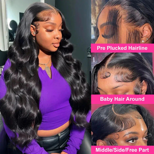 Lace wigs 200 Density 13x4 13x6 HD Wear And Go Glueless Human Hair Wig Body Wave Remy Pre Plucked Brazilian 7x5 HD Glueless Human Hair Wig