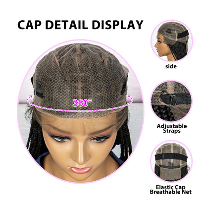 Braids SENSE Full Lace Micro Braids Wigs Synthetic Box Braided Wigs with Baby Hair Lace Wigs Synthetic Lace Front Wigs 24 Inches Braiding Wig