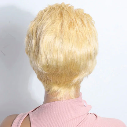 Short SENSE Lekker 613 Blonde Short Pixie Cut Bob 13x6X1 Lace Front Human Hair Wigs For Women Brazilian Remy Hair Classic Slicked Back Wigs