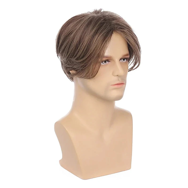 MEN'S SENSE BEAUTY HAIRJOY Short Straight Synthetic Hair Side Part Wigs for Men Halloween Wig