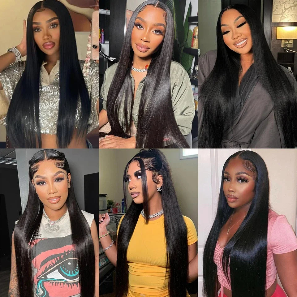 Lace wigs 7x5 HD Wear And Go Glueless Human Hair Wig Remy Pre Plucked Brazilian Wig Straight 250 Density Glueless Human Hair Wig For Women