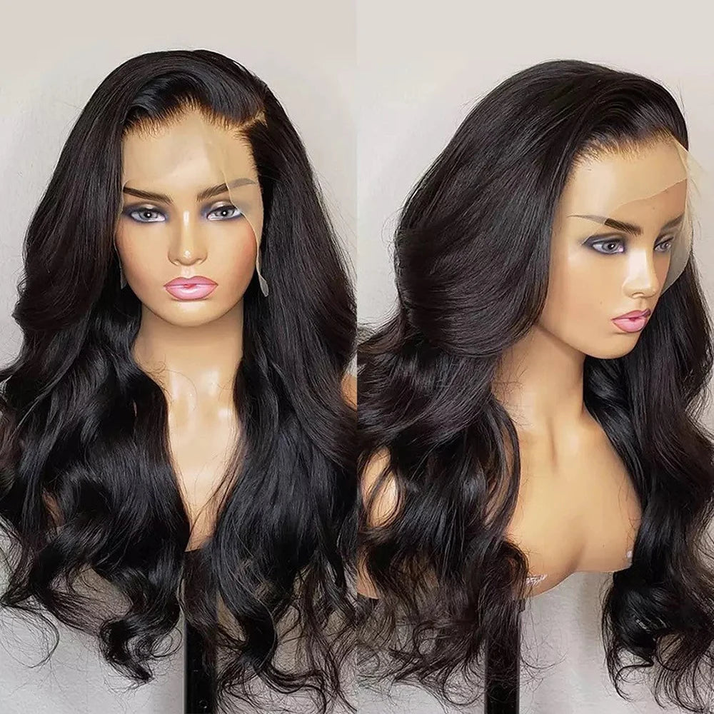 Lace wigs 32 Inch Body Weave Human Hair Wig 13x4 Lace Frontal Wig Raw Indian Hair Body Wave Wig For Black Women Transparent Lace Wigs