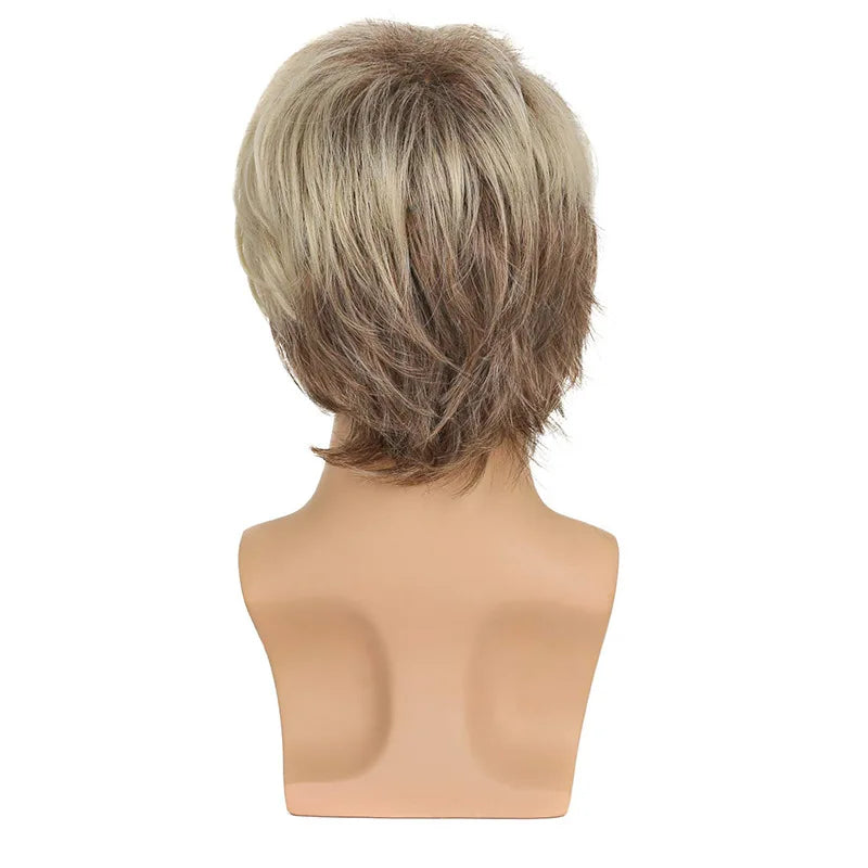 MEN'S SENSE BEAUTY Sylhair Men Wigs Short Silver Gray Wig Male Guy Short Layered Cosplay Costume Party Synthetic Heat Resistant Natural Hair