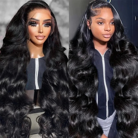 Lace wigs Body Wave 13X6 HD Lace Frontal Human Hair Glueless Wig 220 Density 36 Inches Remy Transparen Pre Plucked Brazilian Wig For Women