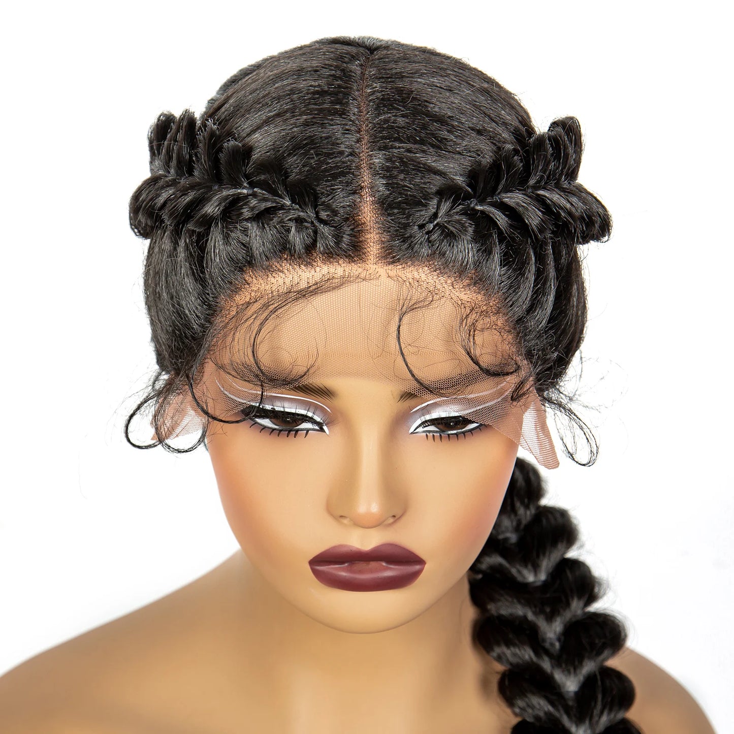 Braids SENSE Handmade Twist Braided Wigs Synthetic Lace Front Knotelss Braided Lace Wigs Natural Braidis Wigs with Baby Hair for Black Women