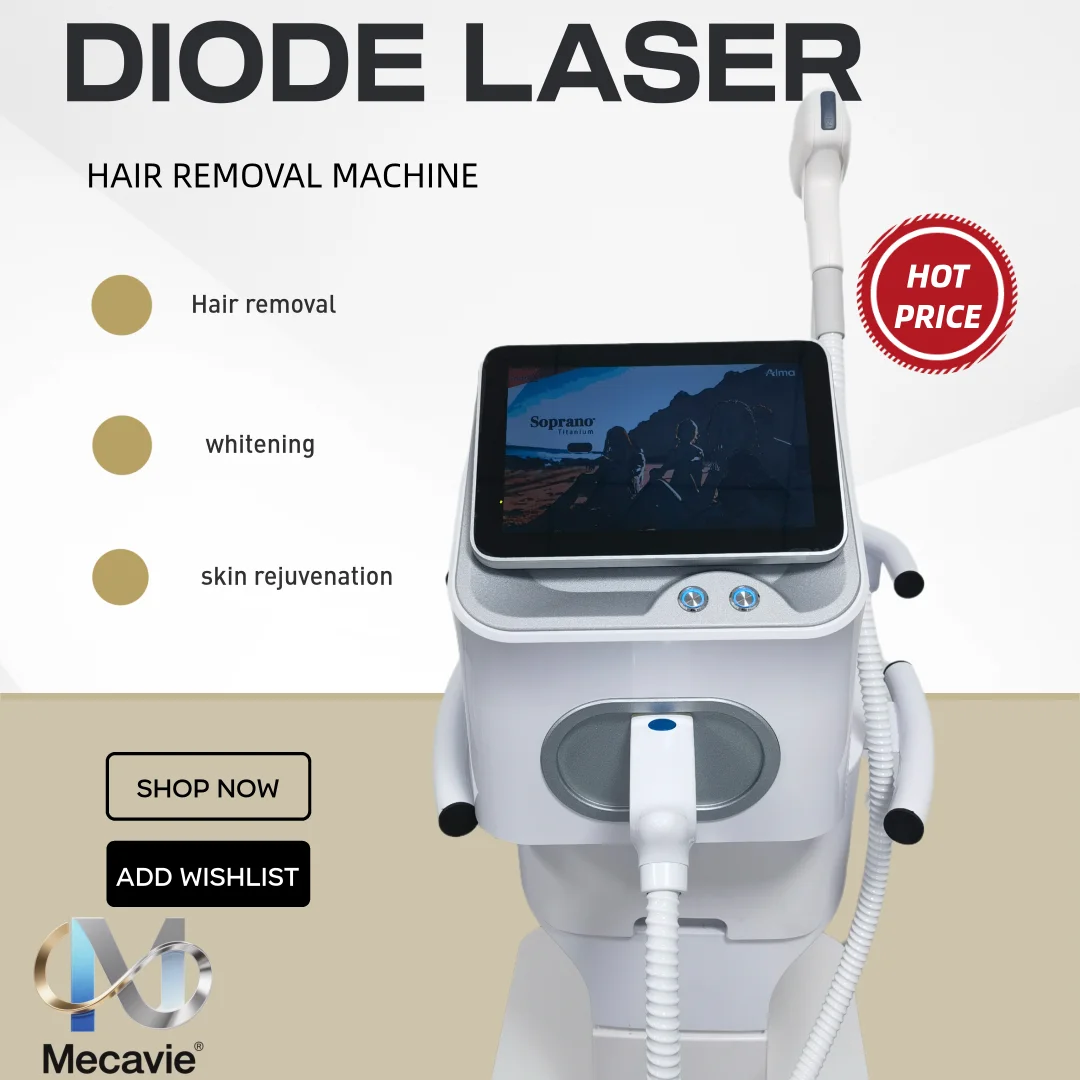 Sale 2026 4000W Soprano Diode Ice Titanium Laser Hair Removal Machine with 4 Wavelengths Alexandrite Hair Removal Device