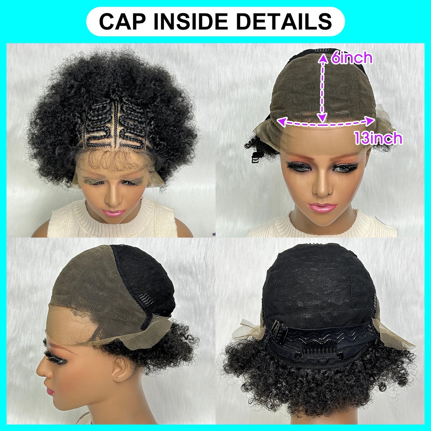 Braids SENSE 13x6 Lace Front Braided Wigs Africa Wig Synthetic Lace Front Wig With Baby Hair For Black Women Wig Kinky Curly Hair Wigs