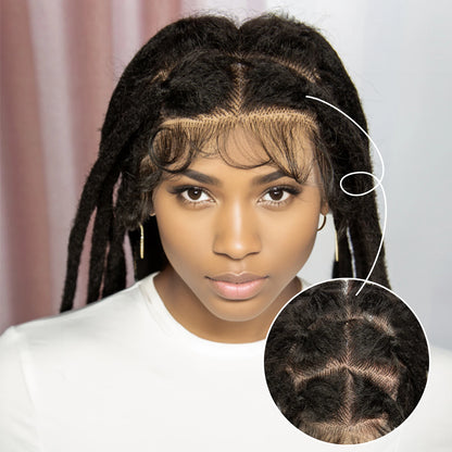 Braids SENSE 60 Inches Full Lace Synthetic Braided Wigs Lace Wigs Dreadlock Wigs for Black Women Crochet Wigs Faus Locs Braided Wigs