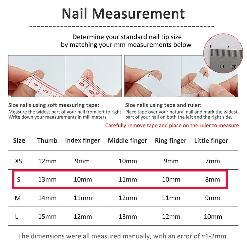 10pcs SIZE S Handmade Press On Nails Long Fake Nails French Almond False Nails with Glue Detachable Full Cover Acyrlic Nail Tips