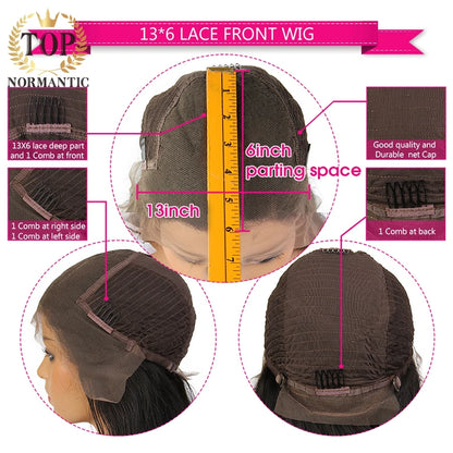 Lace wigs Topnormantic Highlight Blonde Color 13x4 Lace Front Wig with Middle Part Transparent Lace 4x4 Closure Wigs with Baby Hair