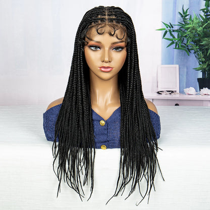 Braids SENSE Full Lace Micro Braids Wigs Synthetic Box Braided Wigs with Baby Hair Lace Wigs Synthetic Lace Front Wigs 24 Inches Braiding Wig