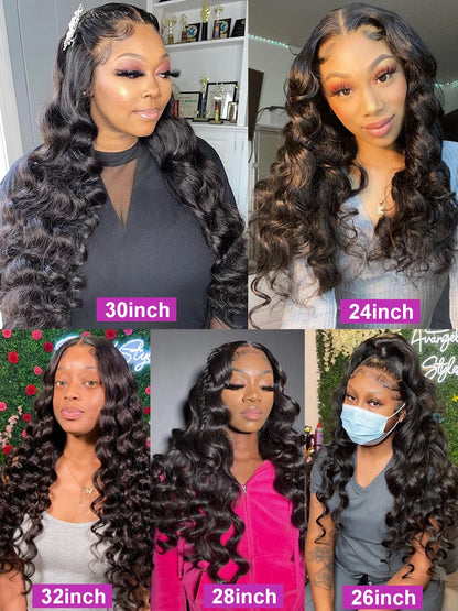 Lace wigs Loose Deep Water Wave Lace Front Human Hair Wig Brazilian Nature Wave Glueless Human Hair 13x6 HD Lace Frontal Wig For Women