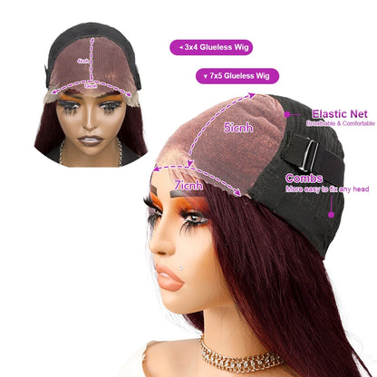 Lace wigs 13x4 Deep Wave Lace Frontal Wig Human Hair Transparent 99J Burgundy Full Lace Front Wigs Red Colored HD Curly Human Hair Wigs