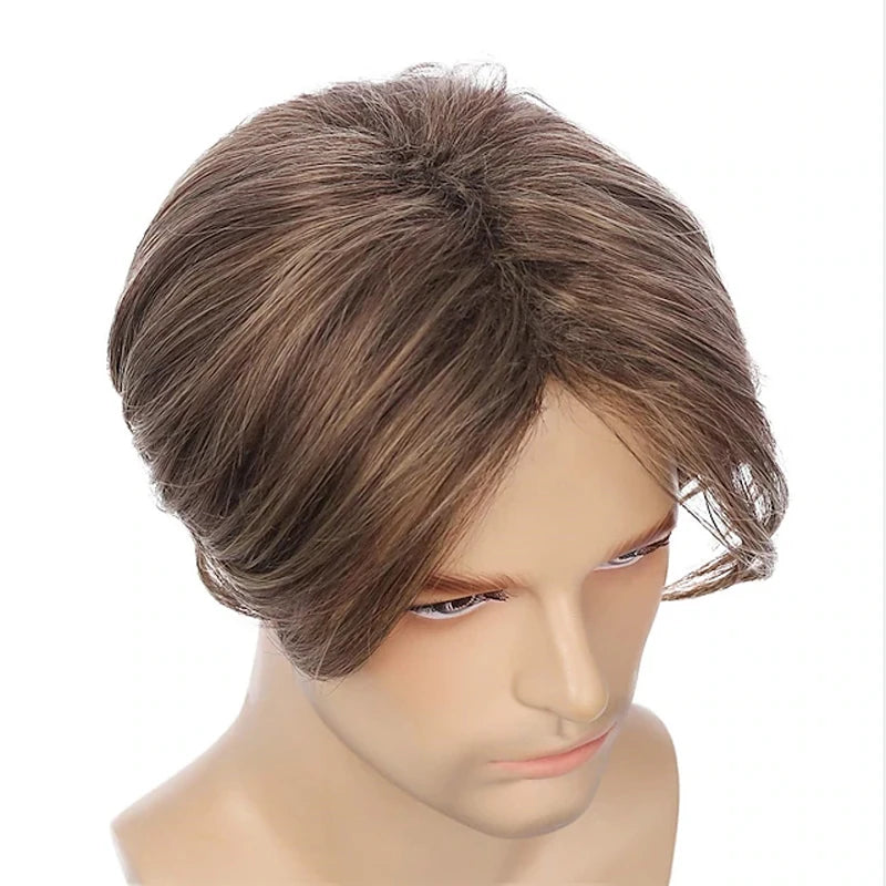 MEN'S SENSE BEAUTY HAIRJOY Short Straight Synthetic Hair Side Part Wigs for Men Halloween Wig