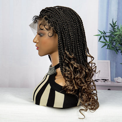 Braids SENSE Box Braided Wigs Lace Front Synthetic Braids Wigs Syntehtic Hair for Women Lace Front Box Braided Wigs